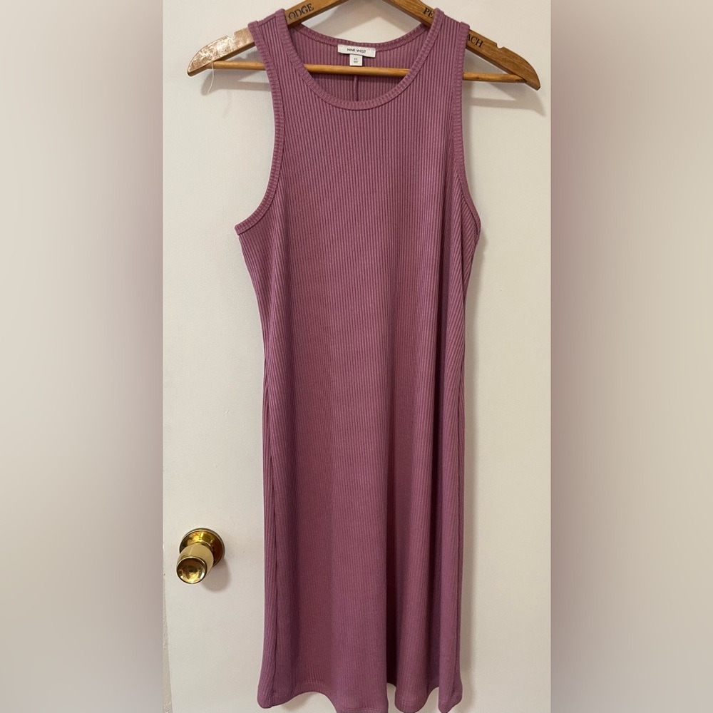 Mauve Nine West Ribbed Dress